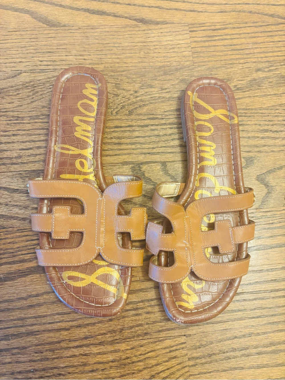 Sam Edelman Women’s Saddle Brown Bay Slide Sandals - 8